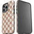 Neutral Checkered iPhone 15 Pro Impact Case